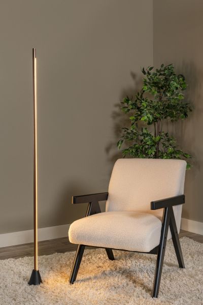 Lucide EQUINOX - Floor lamp - LED Dim. - CCT - 1x26W 2700K/4000K - Hand Wave Sensor - Coffee - Vibes